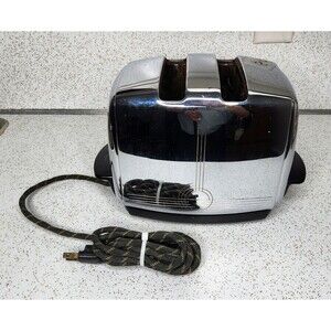 Vintage 1950's Sunbeam Toaster T-20b Radiant Control Chrome Art Deco Tested